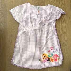 Disney Lavender and White Striped Swim Coverup